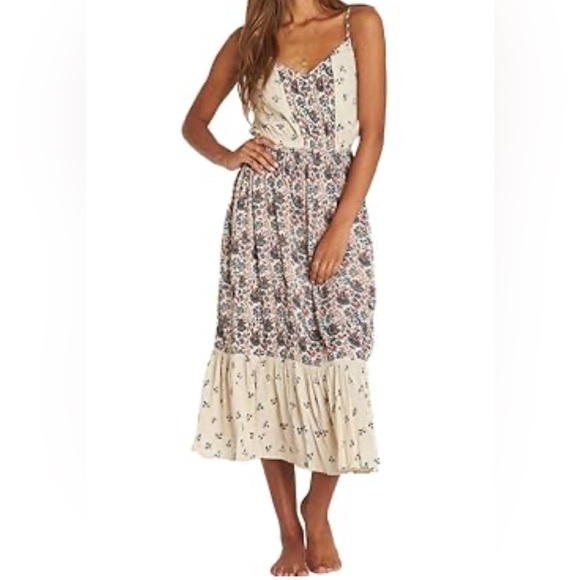 Billabong Dresses & Skirts - 172 Billabong Cream Floral Midi Dress